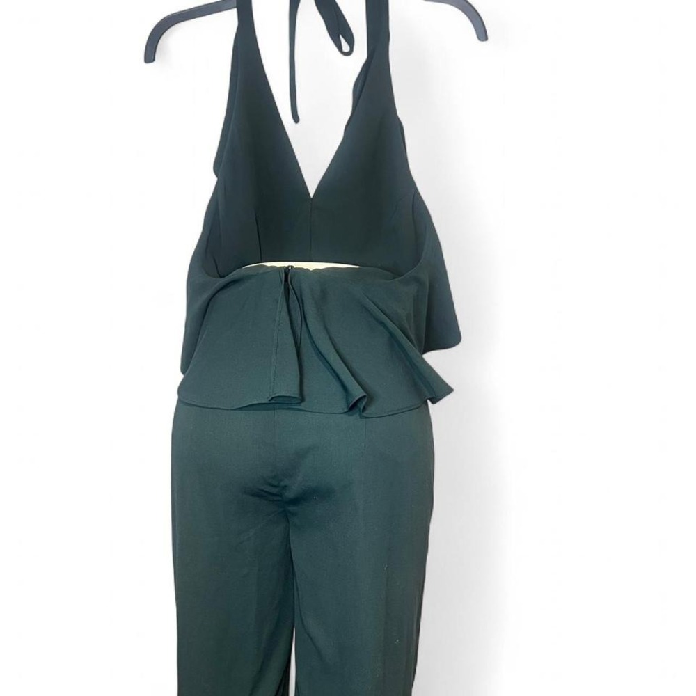 Romeo + Juliet Couture Black Halter Neck Ruffle Jumpsuit‎ Womens Size M